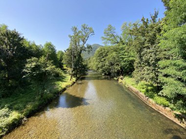 Kupa ile birleşmeden önce Kupica Nehri, Brod na Kupi - Gorski kotar, Hırvatistan (Rijeka Kupica prije utoka u Kupu, Brod na Kupi - Gorski kotar, Hrvatska)