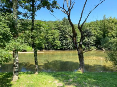 Kupa Nehri ve komşu Slovenya Cumhuriyeti 'nin Brod na Kupi' deki toprakları - Goranska rijeka Kupa i teritorij susjedne Sırp Slovenije u Brodu na Kupi - Hrvatska)