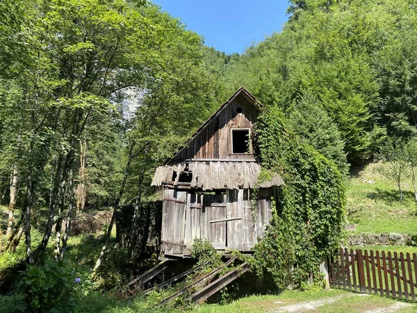 Oude Zagerij Met Waterturbine Molen Van Familie Kovac Zamost Gorski — Stockfoto