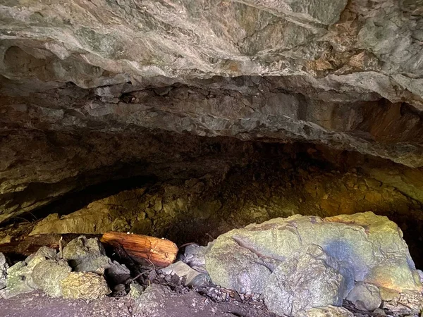 Cueva Hielo Parque Forestal Golubinjak Sleme Gorski Kotar Croacia Ledena —  Fotos de Stock