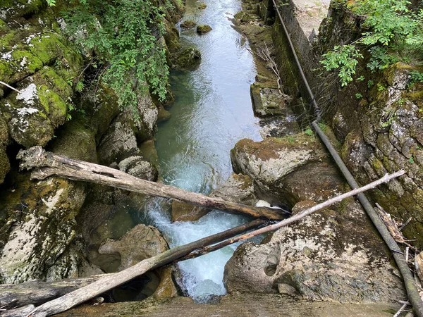 Canyon Paisagem Protegida Rio Kamacnik Gorski Kotar Vrbovsko Croácia Zasticeni — Fotografia de Stock