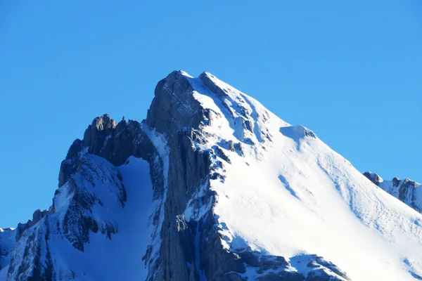 Cobertor Branco Pico Alpino Wildhuser Schofberg Wildhuser Schafberg 2373 Cordilheira — Fotografia de Stock