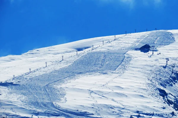 位于瑞士圣加仑州奥伯托根堡的滑雪胜地Chserrugg Unterwasser Skigebiet Chserugg Skigebiet Chaeserugg — 图库照片