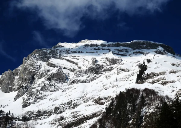 Cima Alpina Innevata Stoss Stooss 2112 Nella Catena Montuosa Alpstein — Foto Stock