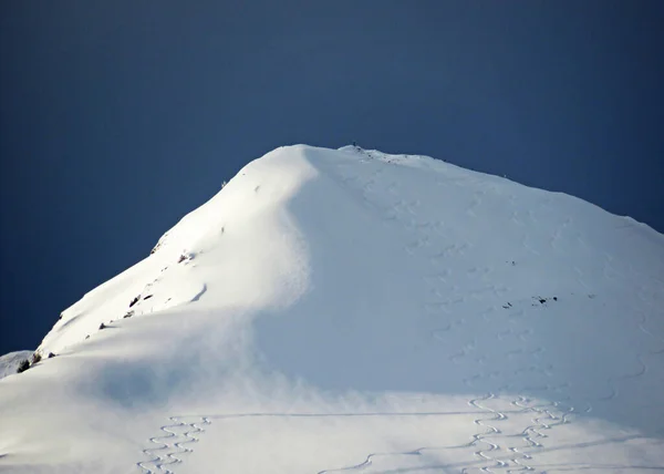 눈덮인 산봉우리 1989 슈타인 알프스 스위스 갈렌의 바이츠 — 스톡 사진