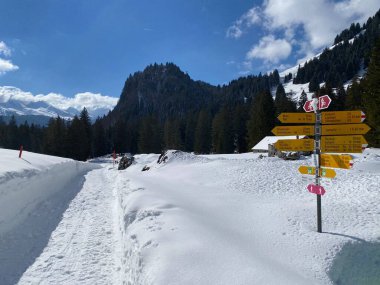 Alpstein dağ kütlesi ve İsviçre Alplerinde - Unterwasser, İsviçre (Schweiz)