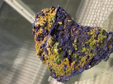 Laurion, Yunanistan veya Azurit aus Laurion, Griechenland 'dan (Saentis Dağı' ndaki mineraller ve kristaller - Santis Zirvesi 'ndeki deneyim dünyaları) - İsviçre (Schweiz))