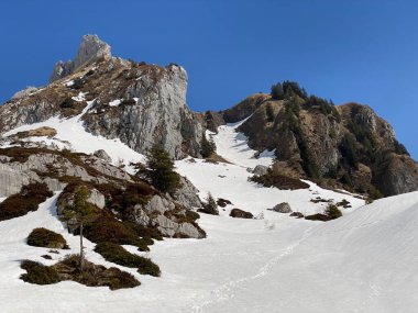 Klontalersee (Kloentalersee veya Klontaler Gölü) gölü ve Kloental Alp Vadisi - Glarus Kantonu, İsviçre / Schweiz