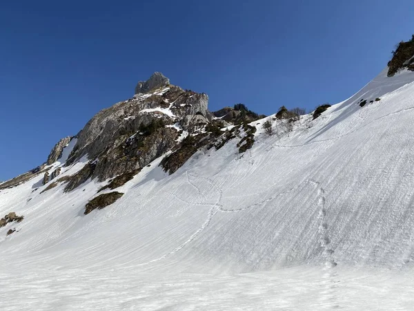 Rocky Peak Dejenstogg Dejenstock 2022 Glarus Alpen Bergketen Klontalersee Kloentalersee — Stockfoto
