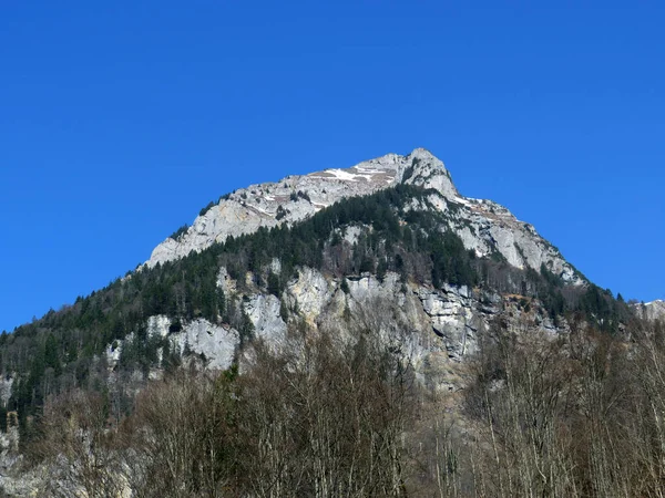 Βραχώδης Κορυφή Dejenstogg Dejenstock 2022 Στην Οροσειρά Glarus Alps Πάνω — Φωτογραφία Αρχείου