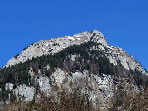 Felsgipfel Dejenstogg Oder Dejenstock 2022 Den Glarner Alpen Über Den — Stockfoto