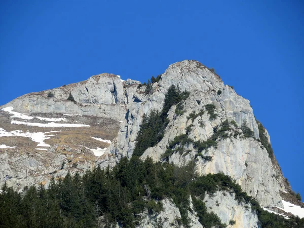 Rocky Peak Dejenstogg Dejenstock 2022 Glarus Alps Mountain Range Klontalersee — Stock Photo, Image