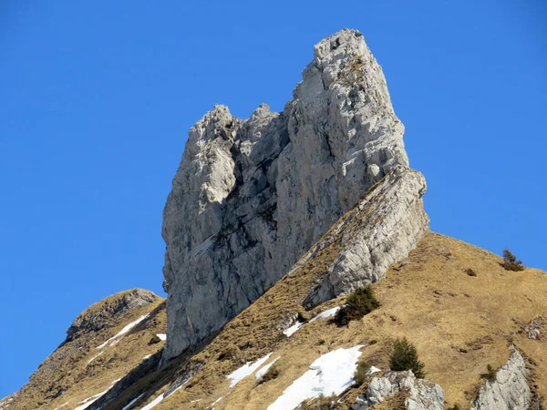 Rocky Peak Dejenstogg Dejenstock 2022 Glarus Alpen Bergketen Klontalersee Kloentalersee — Stockfoto