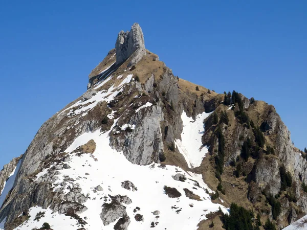 Cima Rocciosa Dejenstogg Dejenstock 2022 Nella Catena Montuosa Delle Alpi — Foto Stock