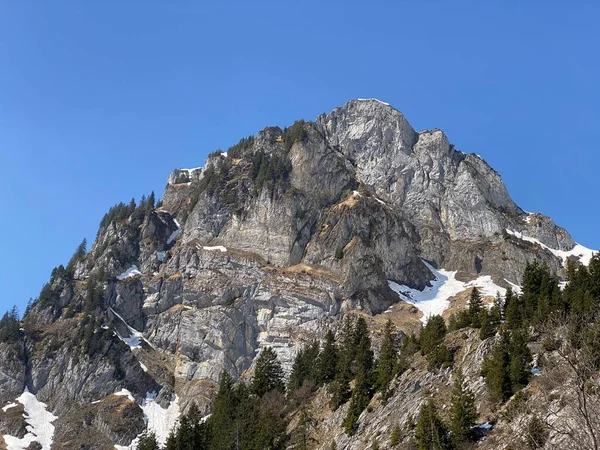Rocky Peak Mattlistock Veya Maettlistock 1911 Glarus Alpleri Dağ Sırası — Stok fotoğraf
