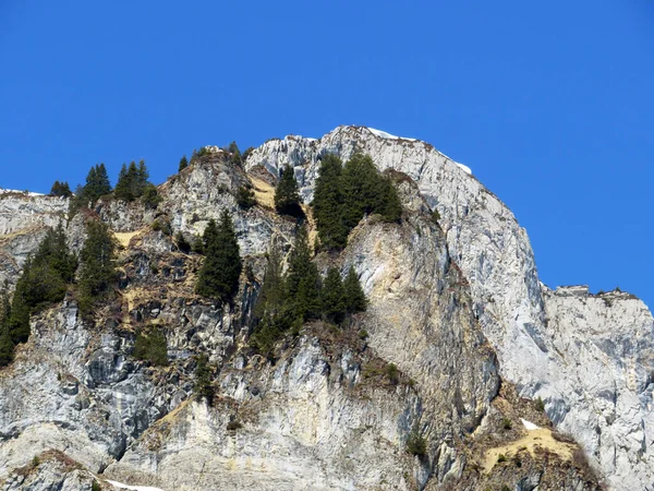 Sziklás Csúcs Mattlistock Vagy Maettlistock 1911 Glarus Alpokban Klontalersee Kloentalersee — Stock Fotó