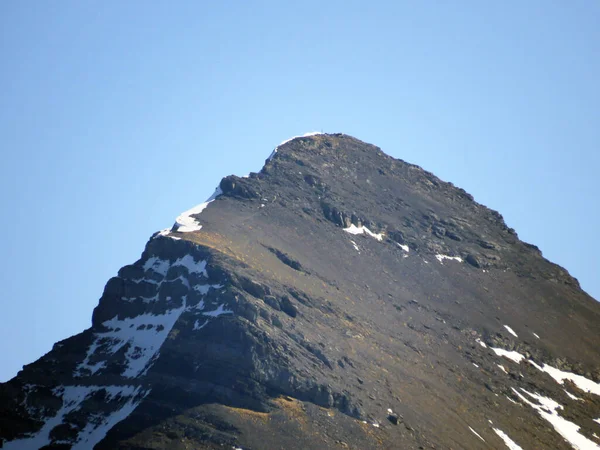 Alpine Peak Vorder Glarnisch Vorder Glaernisch 2328 Glarus Alps Mountain — Stock Photo, Image