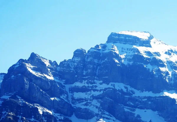 Rocky Toppen Hochtor Hoechtor Vrenelisgartli Vrenelisgaertli Glarus Alpen Bergketen Kloentalersee — Stockfoto