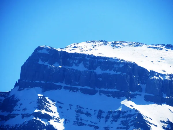 Rocky Peak Vrenelisgartli Glarnisch Vrenelisgaertli Glaernisc Glarus Alpen Bergketen Het — Stockfoto