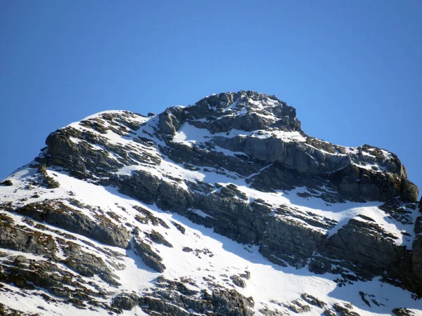 Alpenpiek Usser Furberg Usser Fuerberg 2605 Bergketen Glarus Alpen Het — Stockfoto