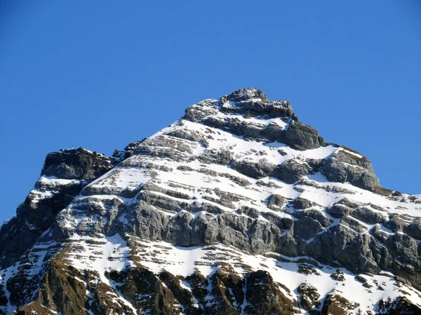 Alpin Topp Usser Furberg Eller Usser Fuerberg 2605 Glarus Alperna — Stockfoto