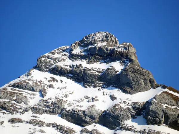 Alpský Vrchol Usser Furberg Nebo Usser Fuerberg 2605 Pohoří Glarus — Stock fotografie