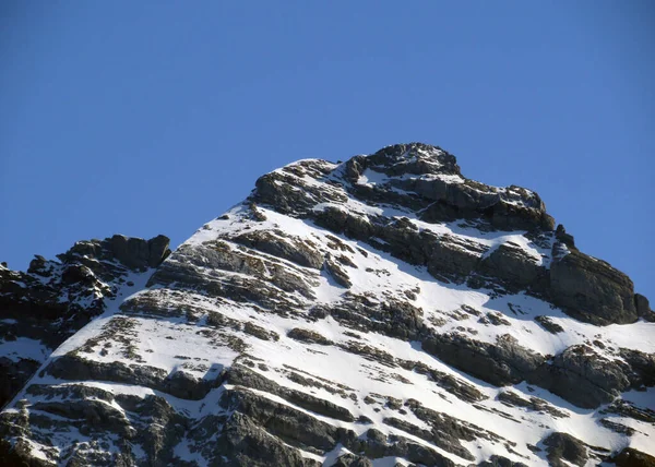 Alpin Topp Usser Furberg Eller Usser Fuerberg 2605 Glarus Alperna — Stockfoto