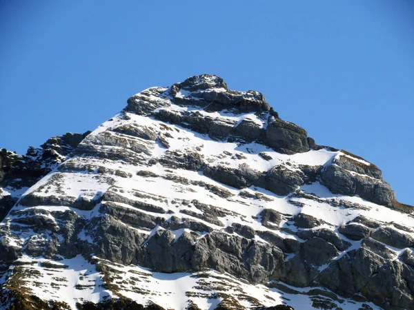 Alpin Topp Usser Furberg Eller Usser Fuerberg 2605 Glarus Alperna — Stockfoto