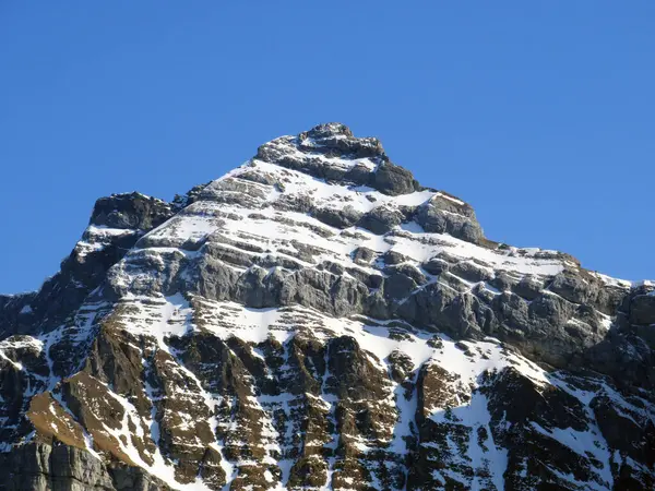 Alpin Topp Usser Furberg Eller Usser Fuerberg 2605 Glarus Alperna — Stockfoto