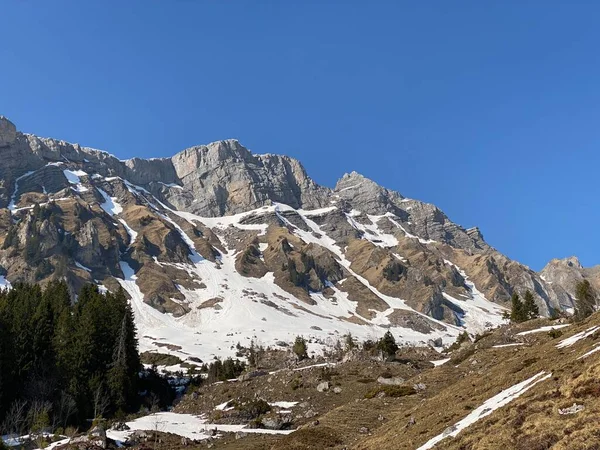 Klontalersee Kloentalersee Veya Kloentaler Gölü Gölü Kloental Alp Vadisi Glarus — Stok fotoğraf