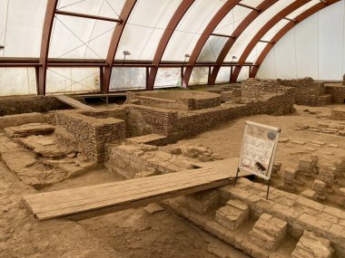 Roma kenti Viminacium Arkeoloji Parkı veya lejyoner kalesi Viminatium / Rimske terimi (Arheoloski parkı Viminacijum), Kostolac - Sırbistan (Srbija))