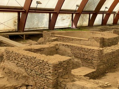 Roma kenti Viminacium Arkeoloji Parkı veya lejyoner kalesi Viminatium / Rimske terimi (Arheoloski parkı Viminacijum), Kostolac - Sırbistan (Srbija))