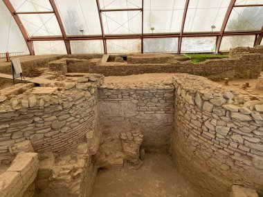 Roma kenti Viminacium Arkeoloji Parkı veya lejyoner kalesi Viminatium / Rimske terimi (Arheoloski parkı Viminacijum), Kostolac - Sırbistan (Srbija))