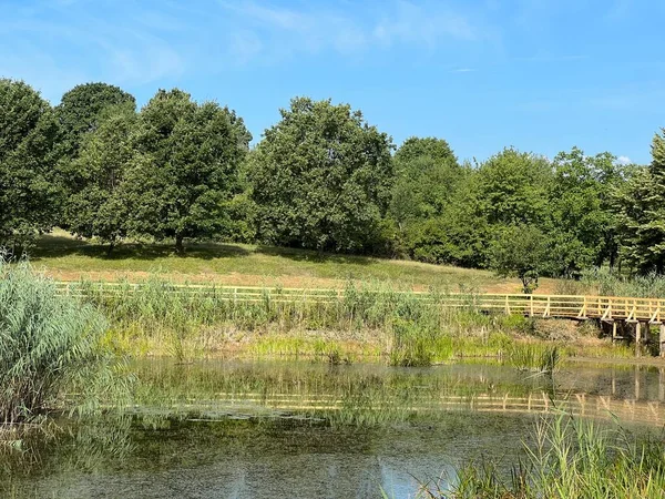 Significant Landscape Sovsko Lake Blue Eye Slavonia Sovski Dol Caglin — Foto Stock