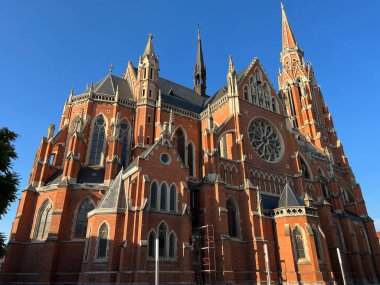 Aziz Peter ve Paul Katedrali veya Aziz Peter ve Paul Katedrali, Osijek - Slavonya, Hırvatistan (Konkatedrala Sv. Petar i Pavao ili osjecka konkatedrala Svetog Petra i Pavla - Slavonija, Hrvatska)