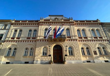 Osijek - Slavonya (Zgrada Osjecko-baranjske zupanije ili zgrada skupstine u Osijeku - Slavonija, Hrvatska)
