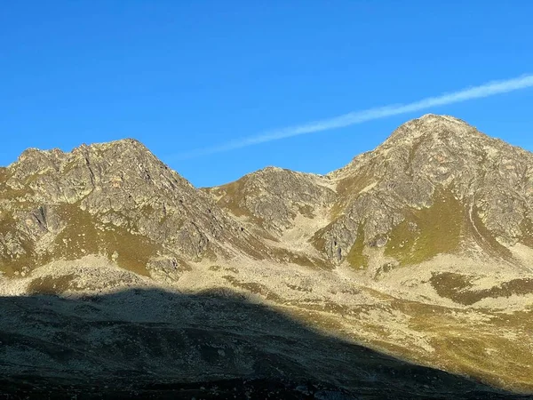 Klippig Alpin Topp Sentisch Horn 2826 Albula Alpernas Bergskedja Schweiziska — Stockfoto