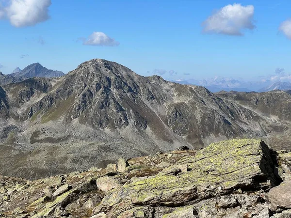 Pico Rocoso Alpino Sentisch Horn 2826 Cordillera Los Alpes Albula — Foto de Stock