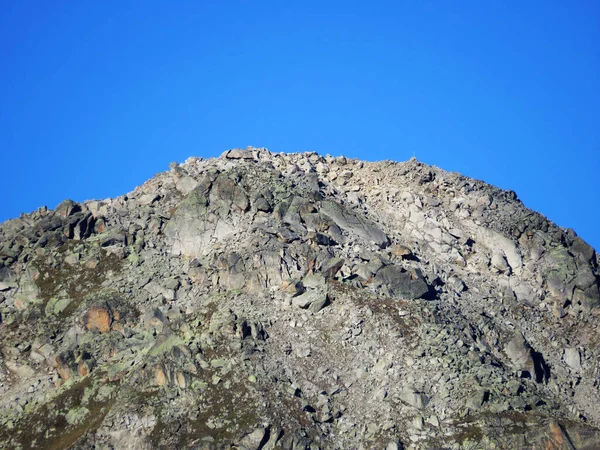 Rocky Alpine Peak Sentisch Horn 2826 Albula Alps Mountain Range — Stock Photo, Image