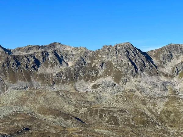 Rocky Alpine Piek Chlein Schwarzhorn 2967 Van Albula Alpen Bergketen — Stockfoto