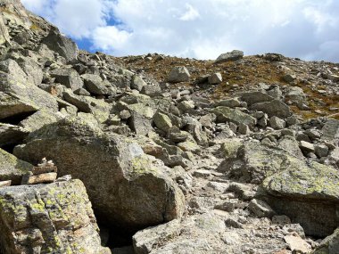 Silvretta Alp Dağları 'nda ve İsviçre Alp Dağları' nda yürüyüş rotaları (Davos - Kanton of Grisons, İsviçre))
