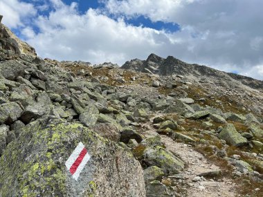 Silvretta Alp Dağları 'nda ve İsviçre Alp Dağları' nda yürüyüş rotaları (Davos - Kanton of Grisons, İsviçre))