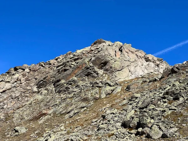 Sziklák Kövek Silvretta Alpok Albula Alpok Hegység Svájci Alpokban Massif — Stock Fotó