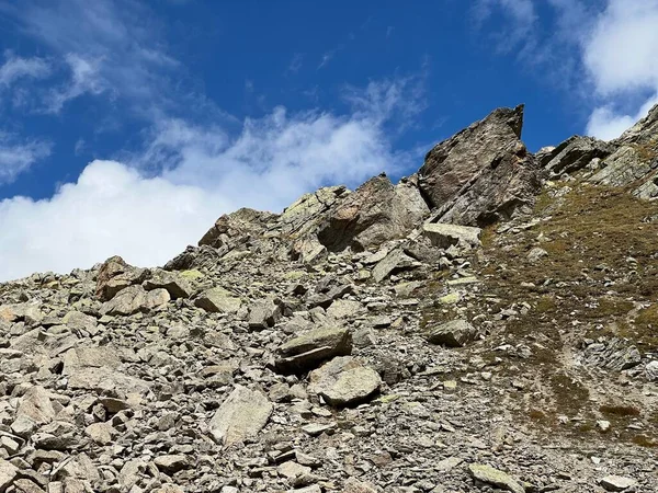 Pietre Rocce Delle Alpi Silvretta Delle Alpi Albula Nel Massiccio — Foto Stock