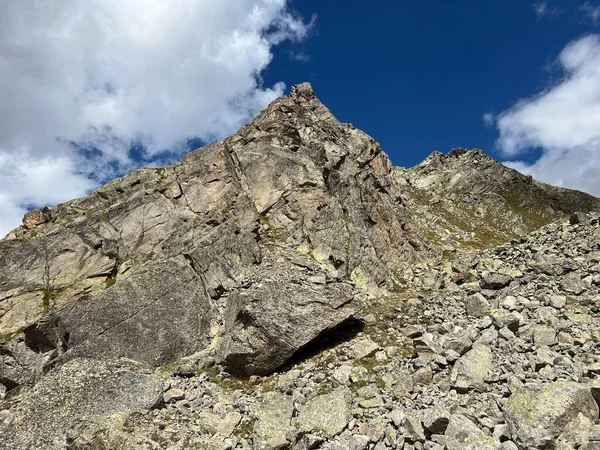 Pietre Rocce Delle Alpi Silvretta Delle Alpi Albula Nel Massiccio — Foto Stock
