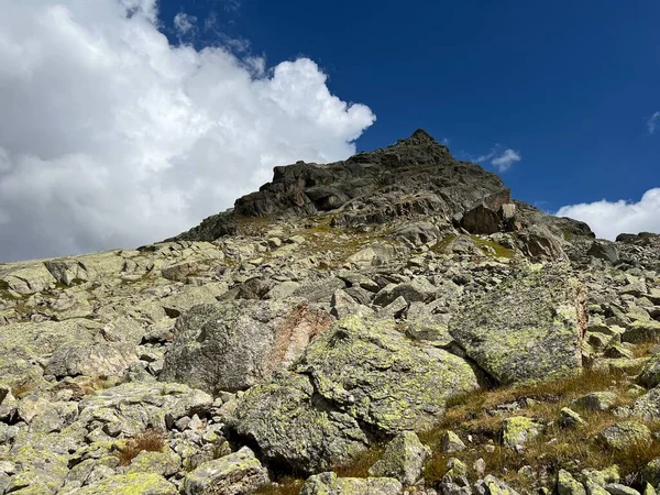 Rochas Pedras Dos Alpes Silvretta Cordilheira Dos Alpes Albula Maciço — Fotografia de Stock