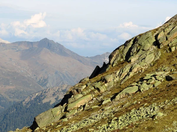 Sziklák Kövek Silvretta Alpok Albula Alpok Hegység Svájci Alpokban Massif — Stock Fotó