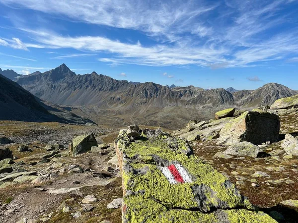 Rutas Senderismo Rutas Montaña Los Alpes Silvretta Macizo Los Alpes — Foto de Stock