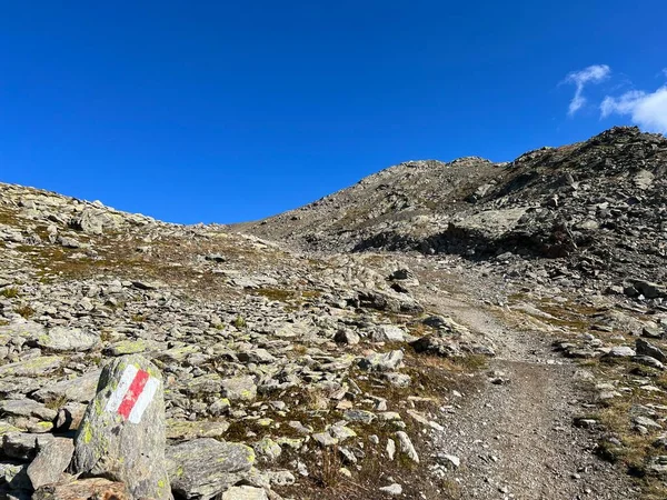 Sentieri Escursionistici Percorsi Alpinistici Della Catena Montuosa Delle Alpi Silvretta — Foto Stock