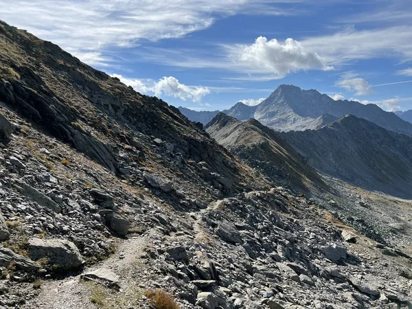 Rutas Senderismo Rutas Montaña Los Alpes Silvretta Macizo Los Alpes — Foto de Stock